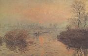 Claude Monet Sunset on the seine,Winter Effect (nn02) painting